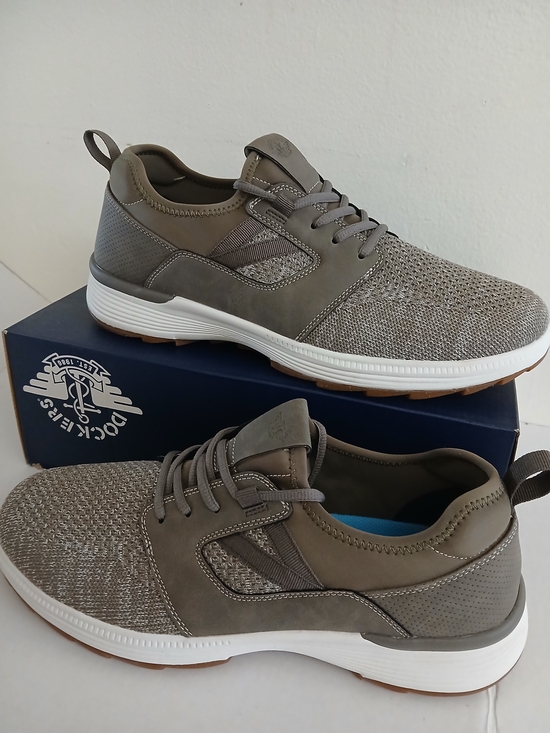 Ada Other - Dockers Size 13 M Men's Grey Knit Lace-Up Casual Sneakers New $40